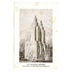 USA. New York. The Waldorf-Astoria. Park Avenue at Fiftieth 