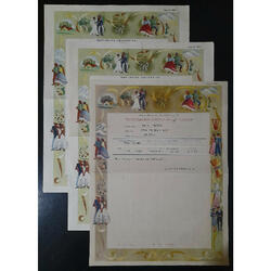 1952 ESPECTACULAR LOTE DE 3 ANTIGUOS TELEGRAMAS DE LUJO @2