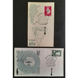 1961 SOBRE y TARJETA MATASELLO PABELLÓN ANTÁRTIDA ARGENTINA!