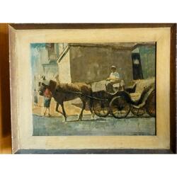 Manuel Vidal Barros.  Oleo.  Original.