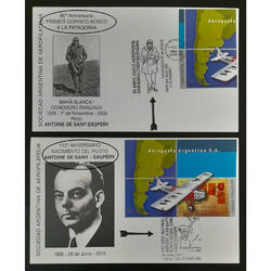 2 TARJETAS DEL 110 ANIVERSARIO DE ANTOINE DE SAINT EXUPERY!