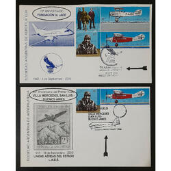 2 TARJETAS DEL 70 ANIVERSARIO DE FUNDACIÓN DE L.A.D.E. LUJO!