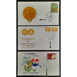 ARGENTINA **ROTARY CLUB** 3 VIEJOS SOBRES 1er DÍA EMISIÓN!!!