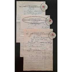 1950 3 ANTIGUOS TELEGRAMAS CON CIERRES DE Pcia de ENTRE RIOS