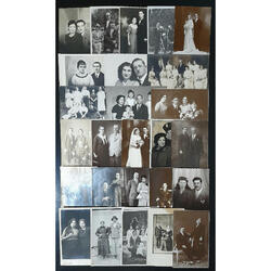 PAREJAS, FAMILIAS HERMOSO LOTE DE 26 ANTIGUAS FOTO POSTALES