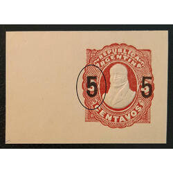 ARGENTINA GJSOB26 PROVISORIO, HERMOSO FRAGMENTO.  SOBRECARGA