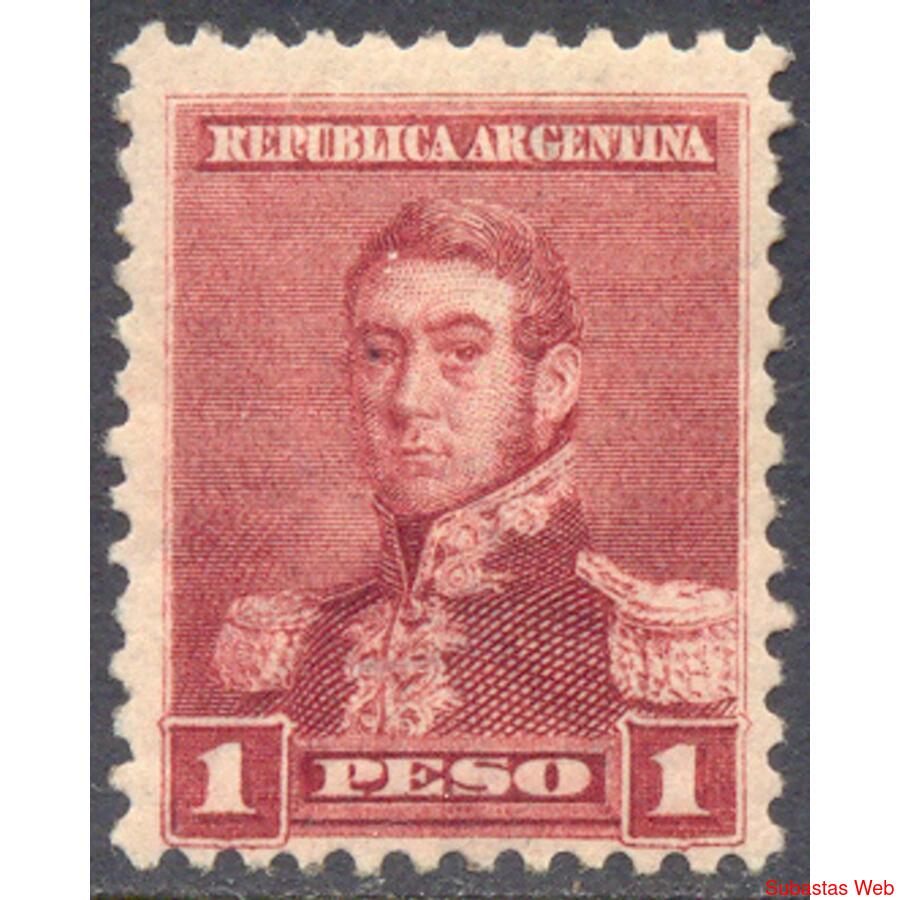 ARGENTINA GJ186 SAN MARTÍN FIL SOL GRANDE. D. 11.1/2 U$62.00