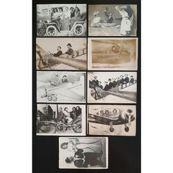 FOTOS TRUCADAS ESPECTACULAR LOTE DE 9 ANTIGUAS FOTO POSTALES
