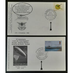 2 TARJETAS CONMEMORATIVAS ANIVERSARIO DE VUELOS HISTÓRICOS!!