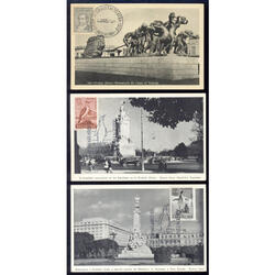 ARGENTINA 3 ANTIGUAS TARJETAS POSTALES DE NOTABLES MONUMENTO