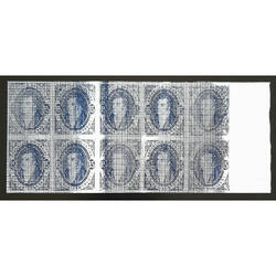 ARGENTINA GJ22 RIVADAVIA 15c BLOCK BH x10 REIMPRESIÓN PALEY