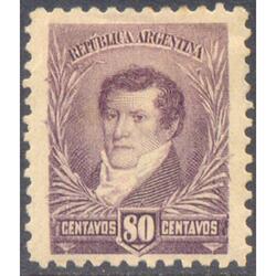 ARGENTINA GJ185 BELGRANO FIL SOL GRANDE. D. 11.1/2 U$48.00