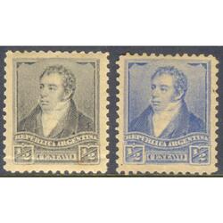 ARGENTINA GJ137A RIVADAVIA FIL SOL CHICO. AZUL ULTRAMAR. VER