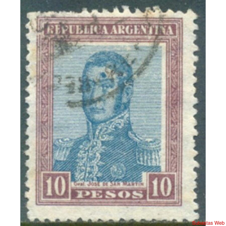 ARGENTINA GJ454 FILIG HEXÁGONOS HORIZONTALES USADO $10.00