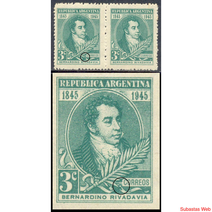 ARGENTINA GJ923 PAREJA MINT CON VARIEDAD REPETITIVA. PERLA!