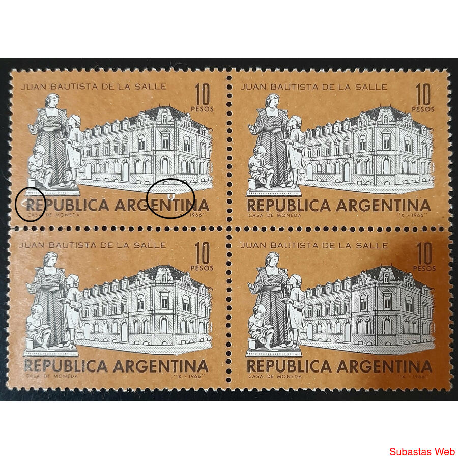 ARGENTINA GJ1399 CUADRO CON DOBLE VARIEDAD DE IMPRESIÓN!!