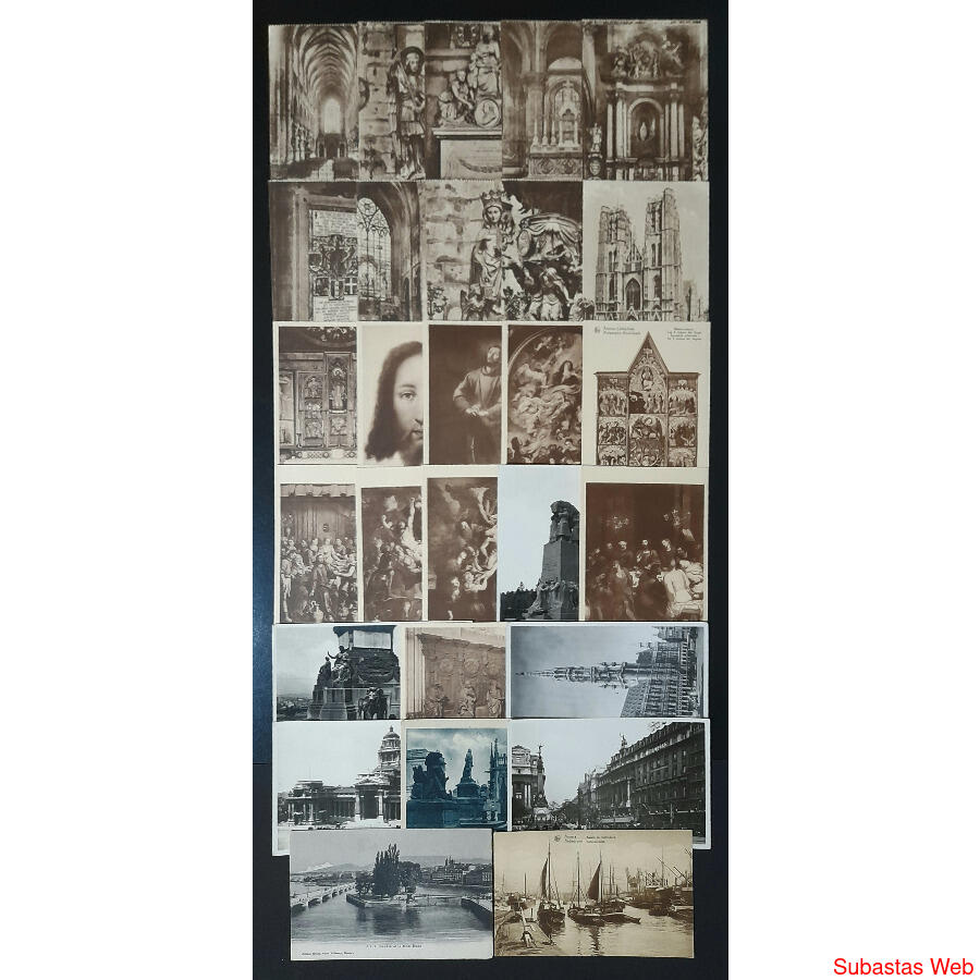 BÉLGICA. ESPLENDIDO LOTE MIXTO DE 28 ANTIGUAS POSTALES  @2