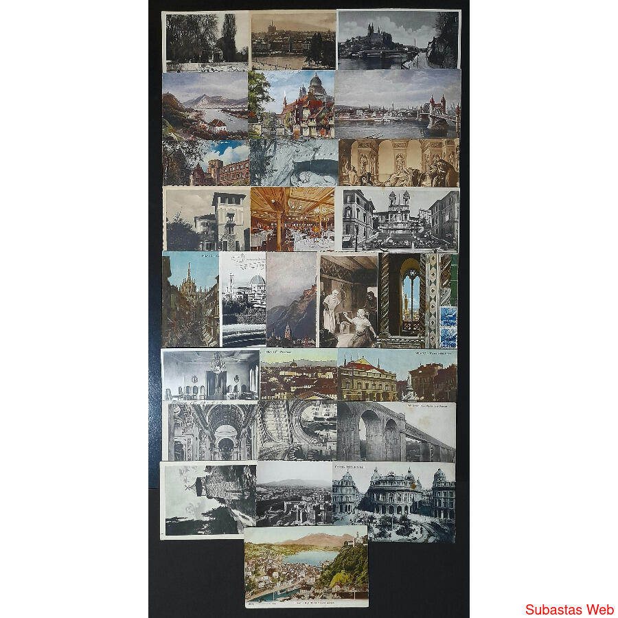 EUROPA. ESPECTACULAR LOTE MIXTO DE 27 ANTIGUAS POSTALES @2