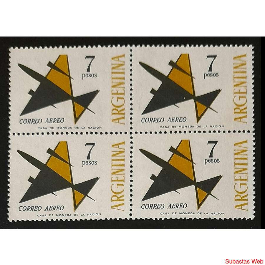 ARGENTINA GJ1252 AVIÓN de 7$ CUADRO ARGENTINA ARRIBA U$32.00