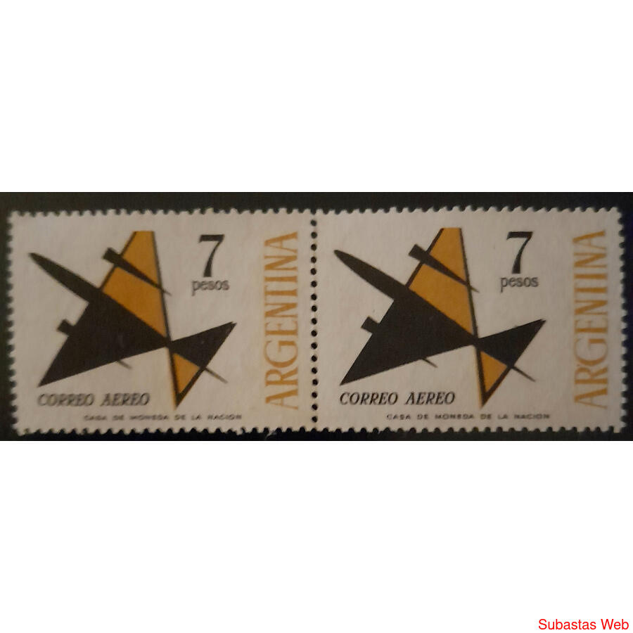 ARGENTINA GJ1252 AVIÓN de 7$ PAREJA ARGENTINA ARRIBA U$16