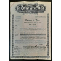 ARGENTINA. 2 ANTIGUAS y ARTÍSTICAS PÓLIZAS DE SEGURO DE VIDA