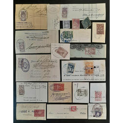 ARGENTINA. ESPECTACULAR LOTE FRAGMENTOS CON SELLOS FISCALES