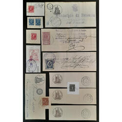 ITALIA. PEQUEÑO PERO INTERESANTE LOTE DE SELLOS FISCALES