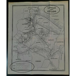 ARGENTINA 1936 FABULOSO MAPA DE LOS FERROCARRILES DEL ESTADO