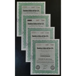 ARGENTINAS 4 ACCIONES AL PORTADOR *GANADEROS UNIDOS DEL SUR*