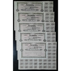 ARGENTINAS 5 ACCIONES AL PORTADOR DE LA FIRMA **ARANDO** @2