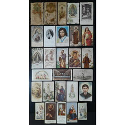 RELIGIÓN ESPECTACULAR LOTE DE 28 ANTIGUAS ESTAMPAS SANTAS @3