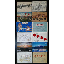 UNIVERSALES INTERESANTE LOTE TARJETAS DE RADIO AFICIONADOS