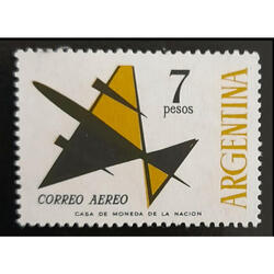 ARGENTINA GJ1252 AVIÓN de 7$ SELLO ARGENTINA ARRIBA U$8.00