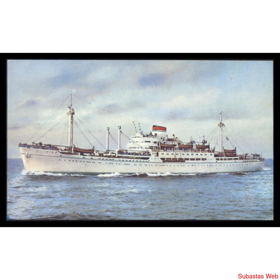 ITALIA  GENOVA VIEJA POSTAL TRANSATLÁNTICO *AMERIGO VESPUCCI