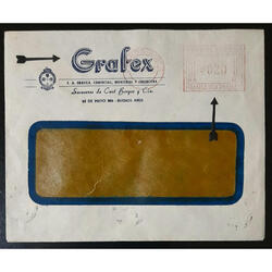 ARGENTINA. 1952 SOBRE GRAFEX S. A. GRAFICA +**PERMISO 570**