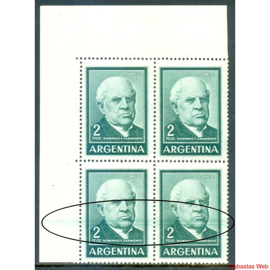 ARGENTINA GJ1135B CUADRO MINT PAPEL IMPORT BLANDO + VARIEDAD